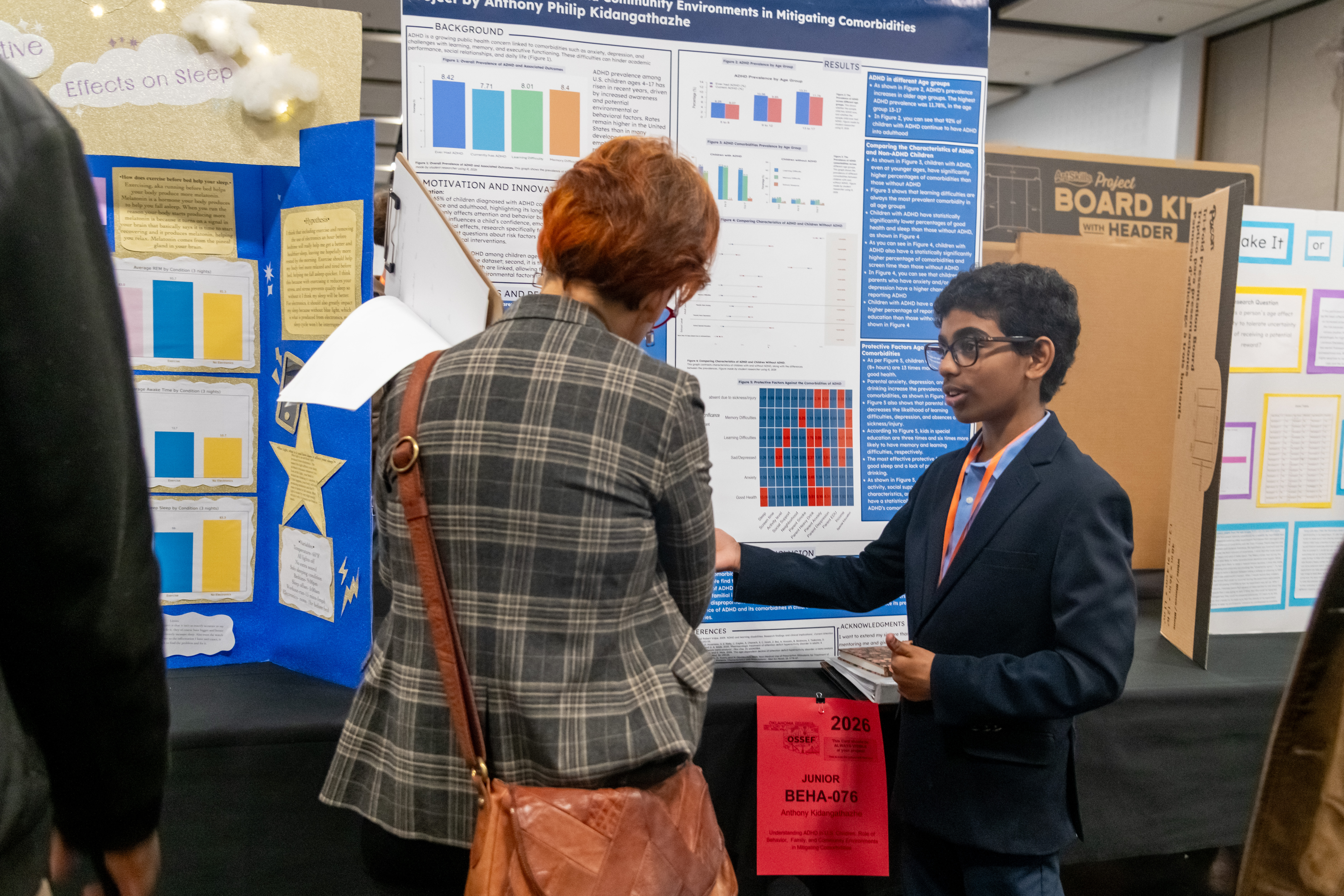 Young science fair presenter